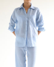 Load image into Gallery viewer, Maxi Shirt - Light Blue Linen
