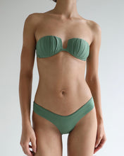 Load image into Gallery viewer, Pleated Bandeau Bikini Top - Leaf Green