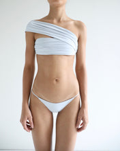 Load image into Gallery viewer, Straight Ruched Strap Bikini Top - Light Blue