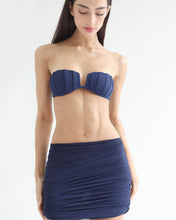 Load image into Gallery viewer, Ruched Mini Skirt Bottom - Navy Blue Tulle