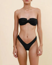 Load image into Gallery viewer, TQC Square Bikini Top - Ribbed Black