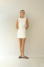 Load image into Gallery viewer, Short Flap Detail Dress - Off-White Linen