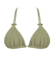 Load image into Gallery viewer, Nervura Triangle Bikini Top - Khaki Green