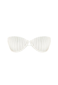 Nervura Half Cup Bikini Top - Off-White