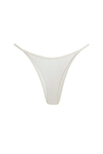 Load image into Gallery viewer, Triangle With Fixed Strap Bikini Bottom - Off-White Piquet