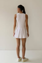 Load image into Gallery viewer, Pleated Stitching Dress with Fixed Shorts - White