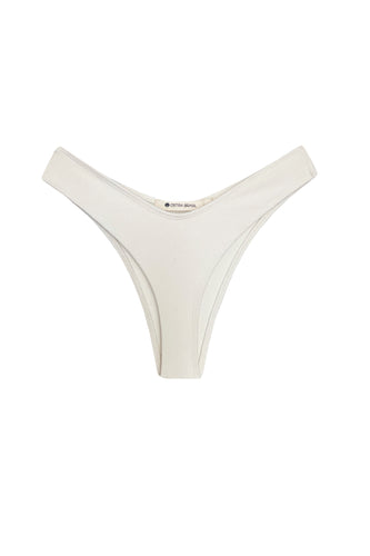 Hang Glider Bikini Bottom - Off-White Piquet