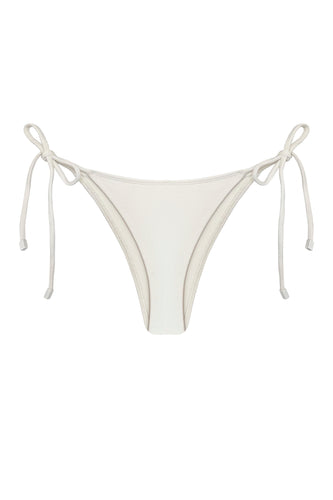 Triangle Bikini Bottom - Off-White Piquet