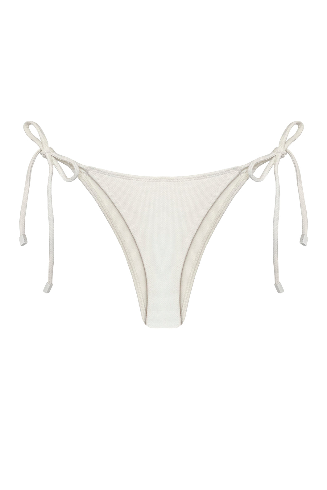 Triangle Bikini Bottom - Off-White Piquet