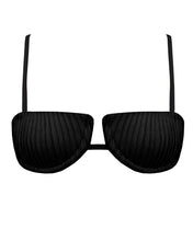 Load image into Gallery viewer, Nervura Square Bikini Top - Black