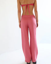 Load image into Gallery viewer, Low Waist Detail Pants Bottom - Pomegranate Linen