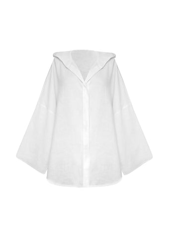 Max with hood Shirt Top - Off-White