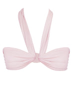 Load image into Gallery viewer, Straight with Tie and Ring Detail  Bikini Top - Pink Tulle