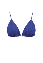 Load image into Gallery viewer, Maxi Nervura Triangle Bikini Top - Blue