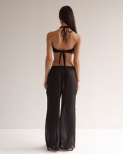 Load image into Gallery viewer, Straight Low-Waist Pants Bottom - Black