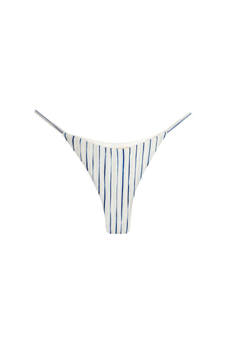 Triangle With Fixed Strap Nervura Bikini Bottom - Print Navy