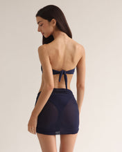 Load image into Gallery viewer, Ruched Mini Skirt Bottom - Navy Blue Tulle