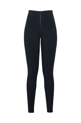 Zipper Legging Pants Bottom - Black