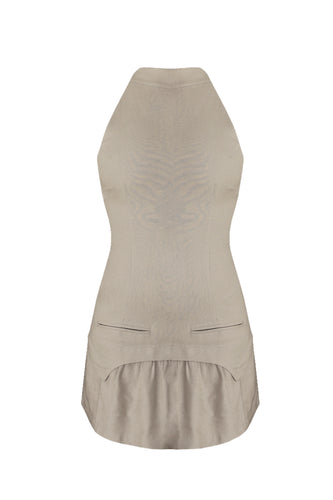 Pala Ruched Mini Dress - Natural Linen