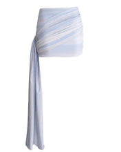 Load image into Gallery viewer, Ruched Mini Skirt Bottom - Marbled Stripes