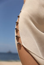Load image into Gallery viewer, Rimini Crochet Button side Armhole Beach Cover-Up - Natural