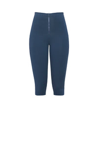 Capri Zipper Legging Pants Bottom - Navy Blue