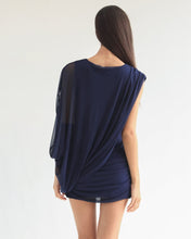 Load image into Gallery viewer, Ruffled Cover Dress - Navy Blue Tulle