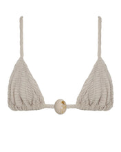 Load image into Gallery viewer, Triangle Ring Bikini Top - Natural Texture