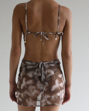 Load image into Gallery viewer, Ruched Mini Pareo Bottom - Brown Floral