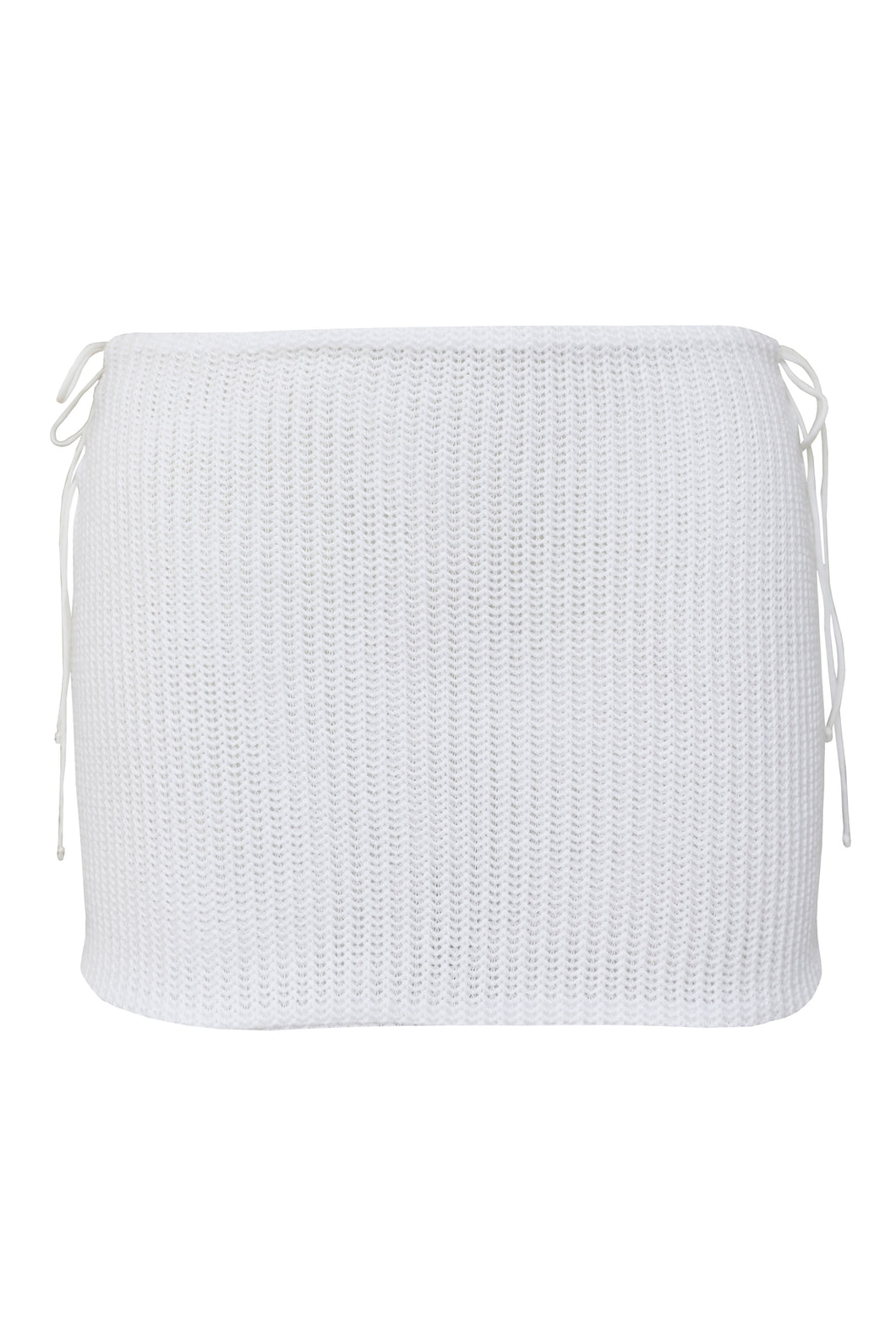 Crochet Bias Mini Skirt - Off-White