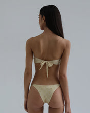 Load image into Gallery viewer, Front Knot TQC Bikini Top - Neutral Square Print
