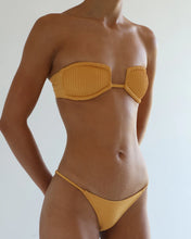 Load image into Gallery viewer, Underwire Square Ribbed Bikini Top - Mango