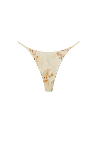 Triangle With Fixed Strap Bikini Bottom - Abstract Maurea