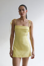 Load image into Gallery viewer, Short Lunar Cutout Dress - Butter Yellow Linen