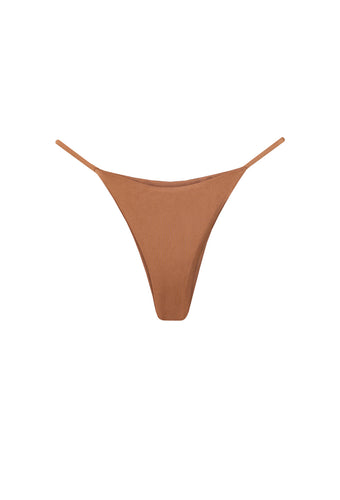 Triangle With Fixed Strap Bikini Bottom - Almond