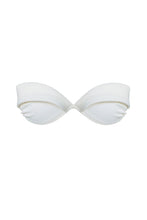 Load image into Gallery viewer, TQC Presponto Ruched Bikini Top - Off-White Textura