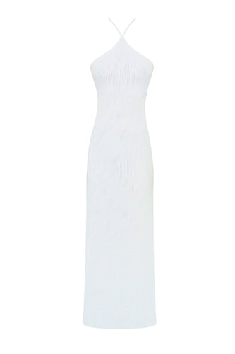 Crochet Halter Dress - Off-White