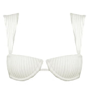 Load image into Gallery viewer, Nervura Structured Bikini Top - Off-White