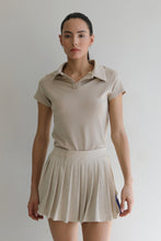 Load image into Gallery viewer, Pleated Skirt with Fixed Shorts Bottom - Natural