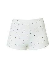 Load image into Gallery viewer, Mini Shorts Bottom - Off-White Polka Dot Print