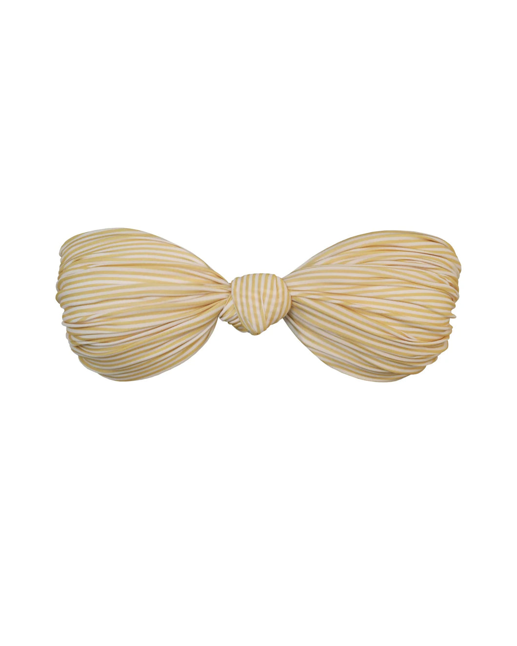 Front Knot TQC Bikini Top - Yellow Stripes