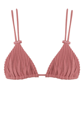 Nervura Triangle Bikini Top - Grena Pink
