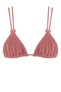 Nervura Triangle Bikini Top - Grena Pink
