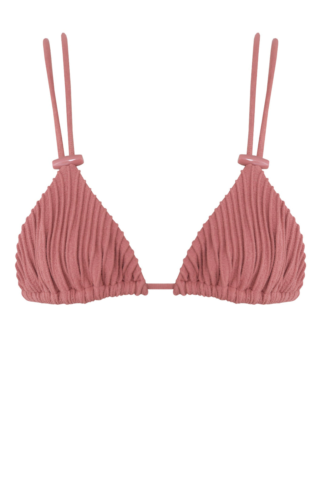 Nervura Triangle Bikini Top - Grena Pink