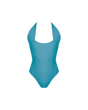 Load image into Gallery viewer, Ruched Tie Swimsuit - Sea Blue