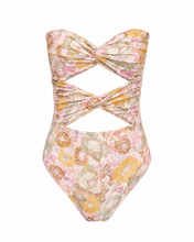 Load image into Gallery viewer, Cut-Out One Piece - Vintage Floral Crepe