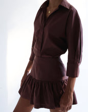 Load image into Gallery viewer, 3/4 Sleeve Shirt - Chocolate Brown