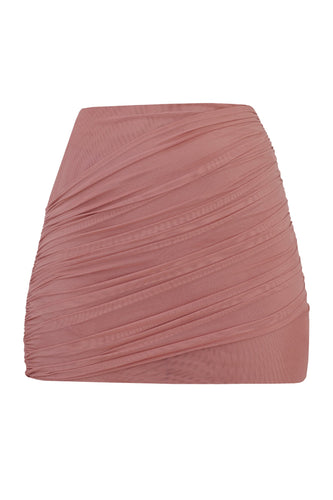Mini Skirt with Ruffles Bottom - Grena Pink Tulle