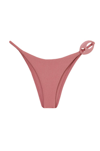 Oval Hoop Triangle With Fixed Strap Bikini Bottom - Grena Pink