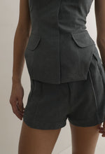 Load image into Gallery viewer, Tailored Structured Vest Top - Graphite